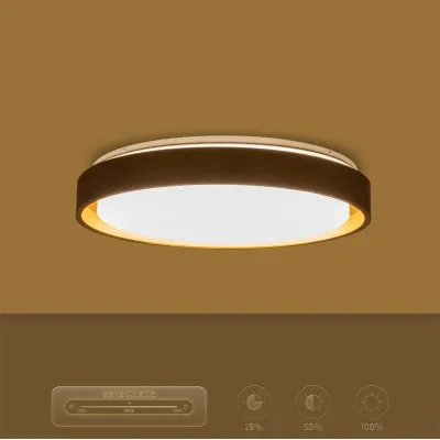 Φωτιστικό οροφής LED kelvo® BARCHETTA 72W 7200lm 120° AC 220-240V IP20 ρυθμιζόμενο λευκό CCT με χειριστήριο από 2700K έως 6000K ντιμάριζομενο σαμπανιζέ χρυσό ματ 48x48x8.2cm