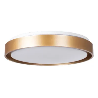 Φωτιστικό οροφής LED kelvo® BARCHETTA 72W 7200lm 120° AC 220-240V IP20 ρυθμιζόμενο λευκό CCT με χειριστήριο από 2700K έως 6000K ντιμάριζομενο σαμπανιζέ χρυσό ματ 48x48x8.2cm