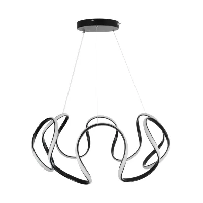 Κρεμαστό φωτιστικό οροφής LED kelvo® TARANTULA 120W 12000lm 360° AC 220-240V IP20 ρυθμιζόμενο λευκό CCT με χειριστήριο από 2700K έως 6000K ντιμμαριζόμενο μαύρο ματ 78x78x31.5cm