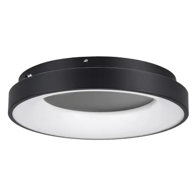 Φωτιστικό οροφής kelvo® SALEM LED 75W 7500lm 120° AC 220-240V IP20 ρυθμιζόμενο λευκό CCT με χειριστήριο από 2700K έως 6000K dimmable μαύρο ματ 45x45x9.5cm