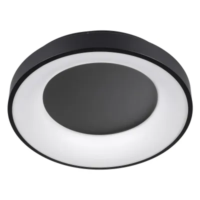 Φωτιστικό οροφής kelvo® SALEM LED 75W 7500lm 120° AC 220-240V IP20 ρυθμιζόμενο λευκό CCT με χειριστήριο από 2700K έως 6000K dimmable μαύρο ματ 45x45x9.5cm