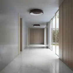 Φωτιστικό οροφής kelvo® SALEM LED 75W 7500lm 120° AC 220-240V IP20 ρυθμιζόμενο λευκό CCT με χειριστήριο από 2700K έως 6000K ντιμμάριζομενο καφέ ματ 45x45x9.5cm