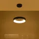 Κρεμαστό φωτιστικό οροφής LED kelvo® SALEM 75W 7500lm 120° AC 220-240V IP20 ρυθμιζόμενο λευκό CCT με χειριστήριο από 2700K έως 6000K ντιμαριζόμενο μαύρο ματ 45x45x6cm