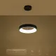 Κρεμαστό φωτιστικό οροφής LED kelvo® SALEM 75W 7500lm 120° AC 220-240V IP20 ρυθμιζόμενο λευκό CCT με χειριστήριο από 2700K έως 6000K ντιμαριζόμενο μαύρο ματ 45x45x6cm