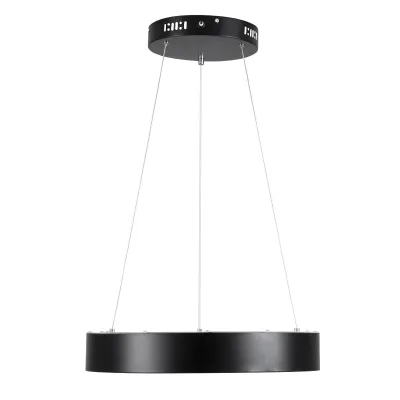 Κρεμαστό φωτιστικό οροφής LED kelvo® SALEM 75W 7500lm 120° AC 220-240V IP20 ρυθμιζόμενο λευκό CCT με χειριστήριο από 2700K έως 6000K ντιμαριζόμενο μαύρο ματ 45x45x6cm
