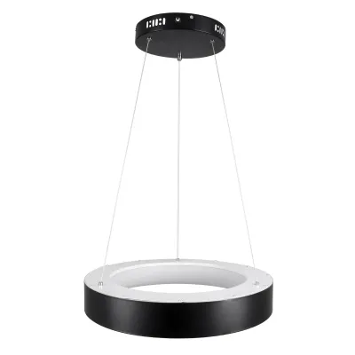 Κρεμαστό φωτιστικό οροφής LED kelvo® SALEM 75W 7500lm 120° AC 220-240V IP20 ρυθμιζόμενο λευκό CCT με χειριστήριο από 2700K έως 6000K ντιμαριζόμενο μαύρο ματ 45x45x6cm