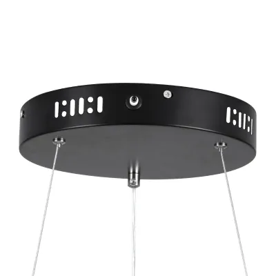 Κρεμαστό φωτιστικό οροφής LED kelvo® SALEM 75W 7500lm 120° AC 220-240V IP20 ρυθμιζόμενο λευκό CCT με χειριστήριο από 2700K έως 6000K ντιμαριζόμενο μαύρο ματ 45x45x6cm