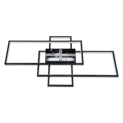Φωτιστικό οροφής kelvo® QUADRA LED 100W 10000lm 120° AC 220-240V IP20 ρυθμιζόμενο λευκό CCT με χειριστήριο 2700K-6000K ντιμμάριζομαι μαύρο ματ 85x45x9cm Φωτιστικό οροφής kelvo® QUADRA LED 100W 10000lm 120° AC 220-240V IP20 ρυθμιζόμενο λευκό CCT με χειριστήριο 2700K-6000K ντιμμάριζομαι μαύρο ματ 85x45x9cm