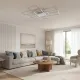 Φωτιστικό οροφής kelvo® QUADRA LED 120W 12000lm 120° AC 220-240V IP20 ρυθμιζόμενο λευκό CCT με χειριστήριο 2700K-6000K dimmable λευκό ματ 105x60x9cm