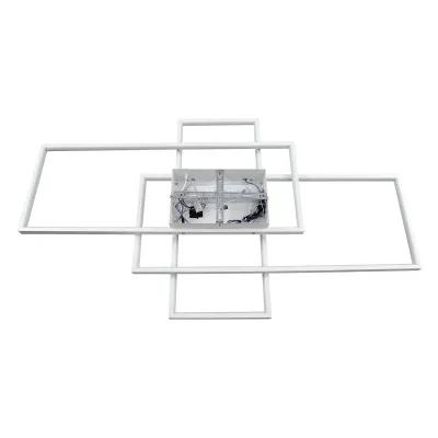 Φωτιστικό οροφής kelvo® QUADRA LED 120W 12000lm 120° AC 220-240V IP20 ρυθμιζόμενο λευκό CCT με χειριστήριο 2700K-6000K dimmable λευκό ματ 105x60x9cm