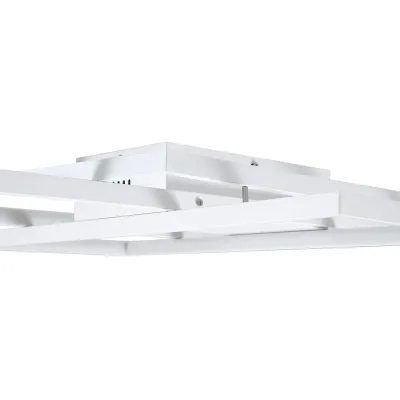 Φωτιστικό οροφής kelvo® QUADRA LED 120W 12000lm 120° AC 220-240V IP20 ρυθμιζόμενο λευκό CCT με χειριστήριο 2700K-6000K dimmable λευκό ματ 105x60x9cm