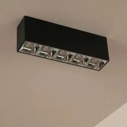 Φωτιστικό οροφής kelvo® LUMINAR Downlight σποτ LED 20W 2800lm 36° AC 220-240V IP20 φυσικό λευκό 4500K Osram SMD μαύρο ματ 19.5x4.2x6.6cm