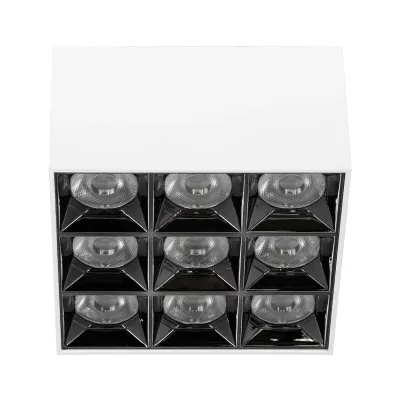 Φωτιστικό οροφής kelvo® LUMINAR Downlight σποτ LED 30W 4200lm 36° AC 220-240V IP20 φυσικό λευκό 4500K λευκό ματ 12x12x6.6cm