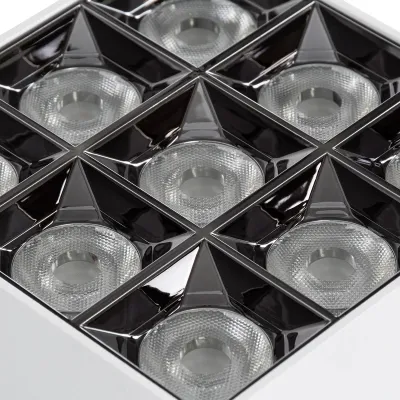 Φωτιστικό οροφής kelvo® LUMINAR Downlight σποτ LED 30W 4200lm 36° AC 220-240V IP20 φυσικό λευκό 4500K λευκό ματ 12x12x6.6cm