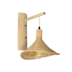 Απλίκα τοίχου kelvo® KALIA boho με ντουί E27 1 x AC 220-240V IP20 μπεζ 33x36x42cm 01964