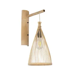 Boho φωτιστικό τοίχου - απλίκα kelvo® ARIDA με ντουί E27 AC 220-240V IP20 μπεζ 21x30x55cm 01970