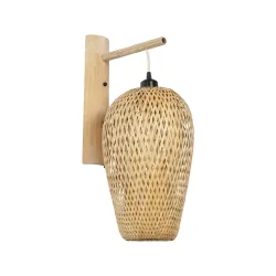 Φωτιστικό τοίχου - απλίκα kelvo® SELVA boho με ντουί E27 1 x E27 AC 220-240V IP20 μπεζ 24x32x56cm