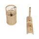 GLOBOSTAR® NOMAD 01978 Boho Φωτιστικό Τοίχου - Απλίκα με Ντουί 1 x E27 AC 220-240V IP20 - Μπεζ - Μ16 x Π26.5 x Υ47cm