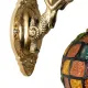 Vintage επιτοίχιο φωτιστικό kelvo® MERMAID με ντουί E27 μπρούτζινο & πολύχρωμο 17x30x27cm 02389