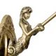 Vintage επιτοίχιο φωτιστικό kelvo® MERMAID με ντουί E27 μπρούτζινο & πολύχρωμο 17x30x27cm 02389