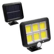 Προβολέας αυτόνομος ηλιακός LED  6000K ψυχρό φως 35W 1800lm με ενσωματωμένη μπαταρία φωτοβολταϊκό πάνελ και αισθητήρα ημέρας-νύχτας και κίνησης αδιάβροχος IP65
