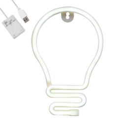 Φωτιστικό επιγραφή NEON LED με σήμανση λάμπα 5W καλώδιο τροφοδοσίας USB και μπαταρίες 3xAAA  6000K ψυχρό χρώμα φωτός