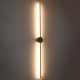 Επιτοίχια απλίκα LED kelvo® DIADEM 18W 2160lm 120° AC 220-240V IP20 ρυθμιζόμενο λευκό CCT με εναλλαγή χρωμάτων 2700K/4500K/6000K χρυσό βούρτσας 10x4x120cm