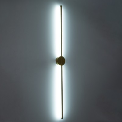 Επιτοίχια απλίκα LED kelvo® DIADEM 18W 2160lm 120° AC 220-240V IP20 ρυθμιζόμενο λευκό CCT με εναλλαγή χρωμάτων 2700K/4500K/6000K χρυσό βούρτσας 10x4x120cm