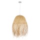 Κρεμαστό φωτιστικό Boho MANILA 1 x E27 AC 220-240V μπεζ με υφασμάτινο καπέλο φυσικού σχεδιασμού Μ45 x Π45 x Υ60