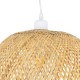 Κρεμαστό φωτιστικό Boho MANILA 1 x E27 AC 220-240V μπεζ με υφασμάτινο καπέλο φυσικού σχεδιασμού Μ45 x Π45 x Υ60