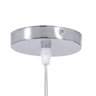 Κρεμαστό φωτιστικό Boho MANILA 1 x E27 AC 220-240V μπεζ με υφασμάτινο καπέλο φυσικού σχεδιασμού Μ45 x Π45 x Υ60