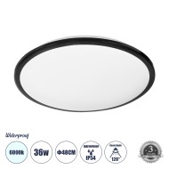 Πλαφονιέρα Οροφής LED TUFFIN 36W 4140lm 120° AC 220-240V Αδιάβροχη IP54 Φ48 x Υ6.5cm Ψυχρό Λευκό 6000K - Μαύρο Πλαφονιέρα Οροφής LED TUFFIN 36W 4140lm 120° AC 220-240V Αδιάβροχη IP54 Φ48 x Υ6.5cm Ψυχρό Λευκό 6000K - Μαύρο