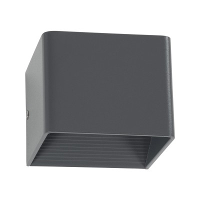 Μοντέρνα επιτοίχια απλίκα LED kelvo® CIRCOA 10W 1000lm θερμό λευκό 2700K IP44 γκρι ανθρακί ματ 10x8x10cm Μοντέρνα επιτοίχια απλίκα LED kelvo® CIRCOA 10W 1000lm θερμό λευκό 2700K IP44 γκρι ανθρακί ματ 10x8x10cm