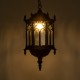 GloboStar® DARCY 00672 Vintage Κρεμαστό Φωτιστικό Οροφής Μονόφωτο 1 x E27 Μαύρο Μεταλλικό Φανάρι Πλέγμα Φ35 x Υ61cm