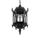 GloboStar® DARCY 00672 Vintage Κρεμαστό Φωτιστικό Οροφής Μονόφωτο 1 x E27 Μαύρο Μεταλλικό Φανάρι Πλέγμα Φ35 x Υ61cm