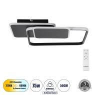 Φωτιστικό Οροφής Δαχτυλίδι-Κύκλος LED SQUARO CCT 75W 8400lm 360° AC 220-240V - Εναλλαγή Φωτισμού μέσω Τηλεχειριστηρίου All In One Ψυχρό - Μαύρο Φωτιστικό Οροφής Δαχτυλίδι-Κύκλος LED SQUARO CCT 75W 8400lm 360° AC 220-240V - Εναλλαγή Φωτισμού μέσω Τηλεχειριστηρίου All In One Ψυχρό - Μαύρο
