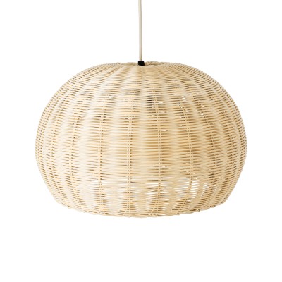 Boho Κρεμαστό Φωτιστικό RAITO Μονόφωτο 1 x E27 AC220-240V IP20 - Φ40 x Υ25cm - Μπεζ Ξύλινο Μπαμπού Πλέγμα Καμπάνα GloboStar® RAITO 01824 Boho Κρεμαστό Φωτιστικό Καμπάνα Μονόφωτο 1 x E27 IP20 Μπεζ Ξύλο - Μ40 x Π40 x Υ25cm
