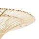 GloboStar® PALERMO 02153 Boho Φωτιστικό Οροφής Πλέγμα Μονόφωτο 1 x E27 IP20 Μπεζ Ξύλο - Μ100 x Π100 x Υ55cm