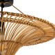 Φωτιστικό οροφής boho PALERMO 1xE27 AC/DC 12-265V ξύλινο μπαμπού πλέγμα IP20 Φ60xΥ36cm μπεζ καφέ GloboStar® PALERMO 02308 Boho Φωτιστικό Οροφής Πλέγμα Μονόφωτο 1 x E27 IP20 Καφέ Ξύλο - Μ60 x Π60 x Υ36cm
