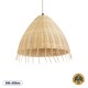 Κρεμαστό φωτιστικό Boho AQUATIC καμπάνα μονόφωτο 1 x E27 AC 220-240V μπεζ ξύλο - Μ40 x Π40 x Υ36cm