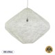 GloboStar® KENTUCKY 01868 Vintage Κρεμαστό Φωτιστικό Πλέγμα Μονόφωτο 1 x E27 IP20 Μπεζ Μέταλλο - Μ90 x Π90 x Υ70cm