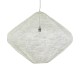 GloboStar® KENTUCKY 01868 Vintage Κρεμαστό Φωτιστικό Πλέγμα Μονόφωτο 1 x E27 IP20 Μπεζ Μέταλλο - Μ90 x Π90 x Υ70cm