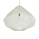 GloboStar® KENTUCKY 01868 Vintage Κρεμαστό Φωτιστικό Πλέγμα Μονόφωτο 1 x E27 IP20 Μπεζ Μέταλλο - Μ90 x Π90 x Υ70cm
