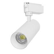  Λευκό Φωτιστικό Σποτ Ράγας Μονοφασικό Bridgelux COB LED 20W 230V 2600lm 30° Ψυχρό φως 6000k
