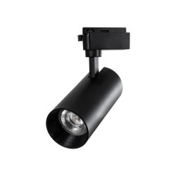 Φωτιστικό Σποτ Ράγας Μαύρο Μονοφασικό Bridgelux COB LED 30W 230V 3600lm 30° Θερμό φως 3000k