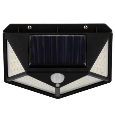 Αυτόνομο ηλιακό φωτιστικό LED SMD 10W 1000lm ψυχρό φως 6000K IP65 με ενσωματωμένη μπαταρία 1200mAh & αισθητήρα ημέρας-νύχτας-κίνησης