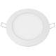 Led slim panel λευκό στρογγυλό χωνευτό 12W 230V θερμό λευκό φως 3000k δέσμης 120° 900lm