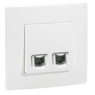 Πρίζα πληροφορικής διπλή RJ45 ΚΑΤ. 6UPT λευκή Legrand Niloe