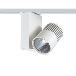 Προβολέας led ράγας 2 καλωδίων λευκός 15W 230V 3000k θερμό λευκό φως 1100lm δέσμης 36°