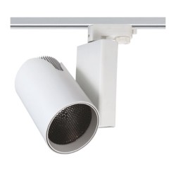 Σποτ ράγας led 4 καλωδίων λευκό 35W 230V 3000k θερμό λευκό φως 2500lm δέσμης 24°